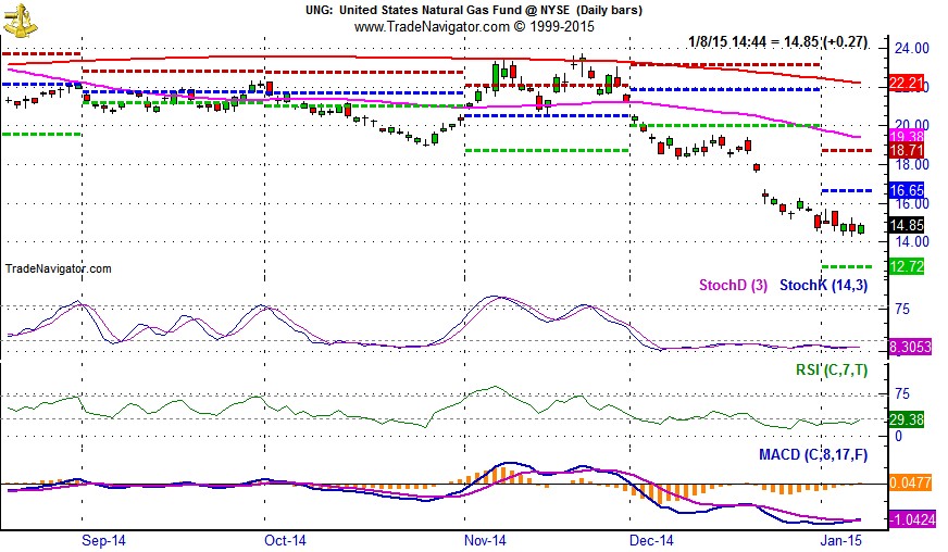 [United States Natural Gas (UNG) Daily Chart]