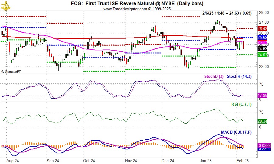 [First Trust Natural Gas (FCG) Daily Chart]